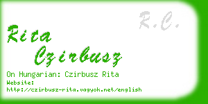 rita czirbusz business card